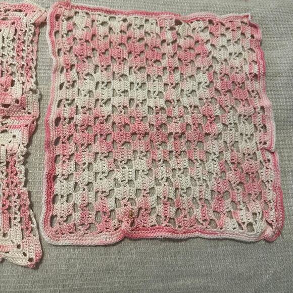 Set of 3 Handmade Crochet Assorted Pink Doilies | Cottagecore - Picture 3 of 7
